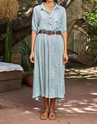 Paparazzi - Embroidered Top And Skirt Set