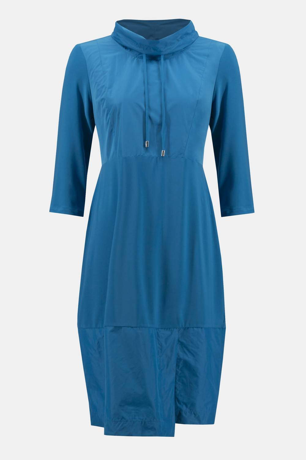 Joseph Ribkoff - Drawstring Cowl Neck Shift Midi Dress