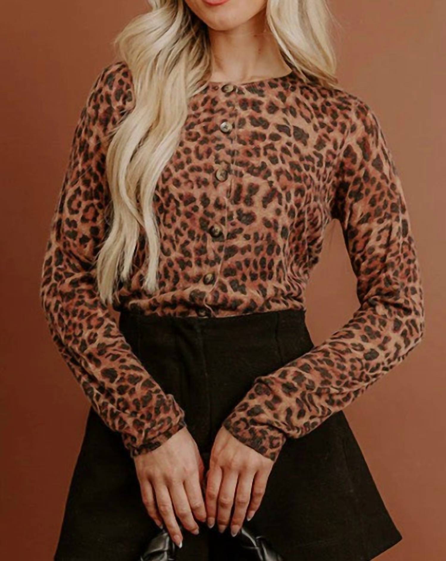 Olivaceous - Leopard Cardigan