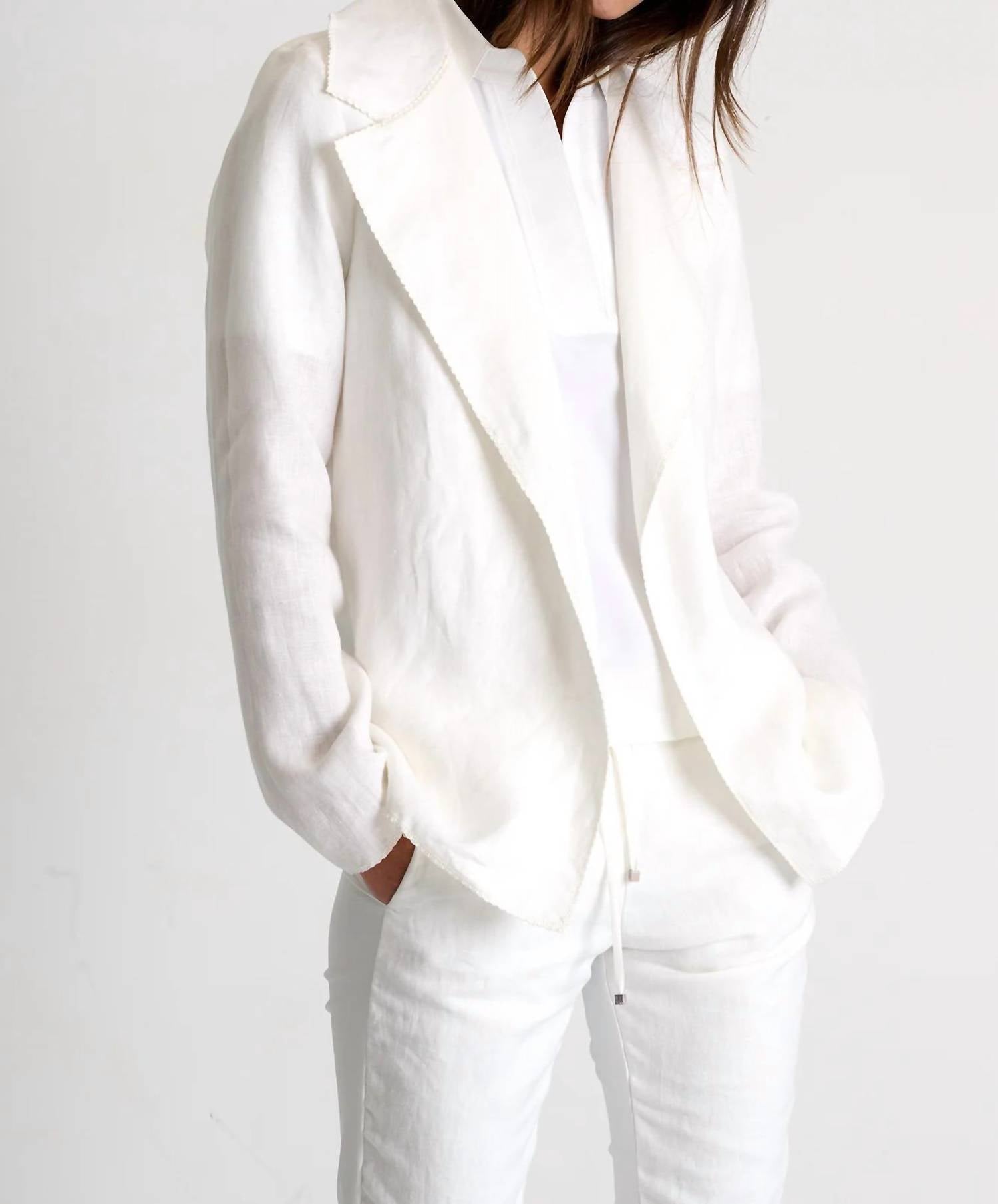 Shan - Long Sleeve Open Front Blazer
