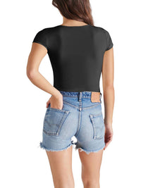 STEVE MADDEN Erica Bodysuit in black 1 - women's shirt - detail view