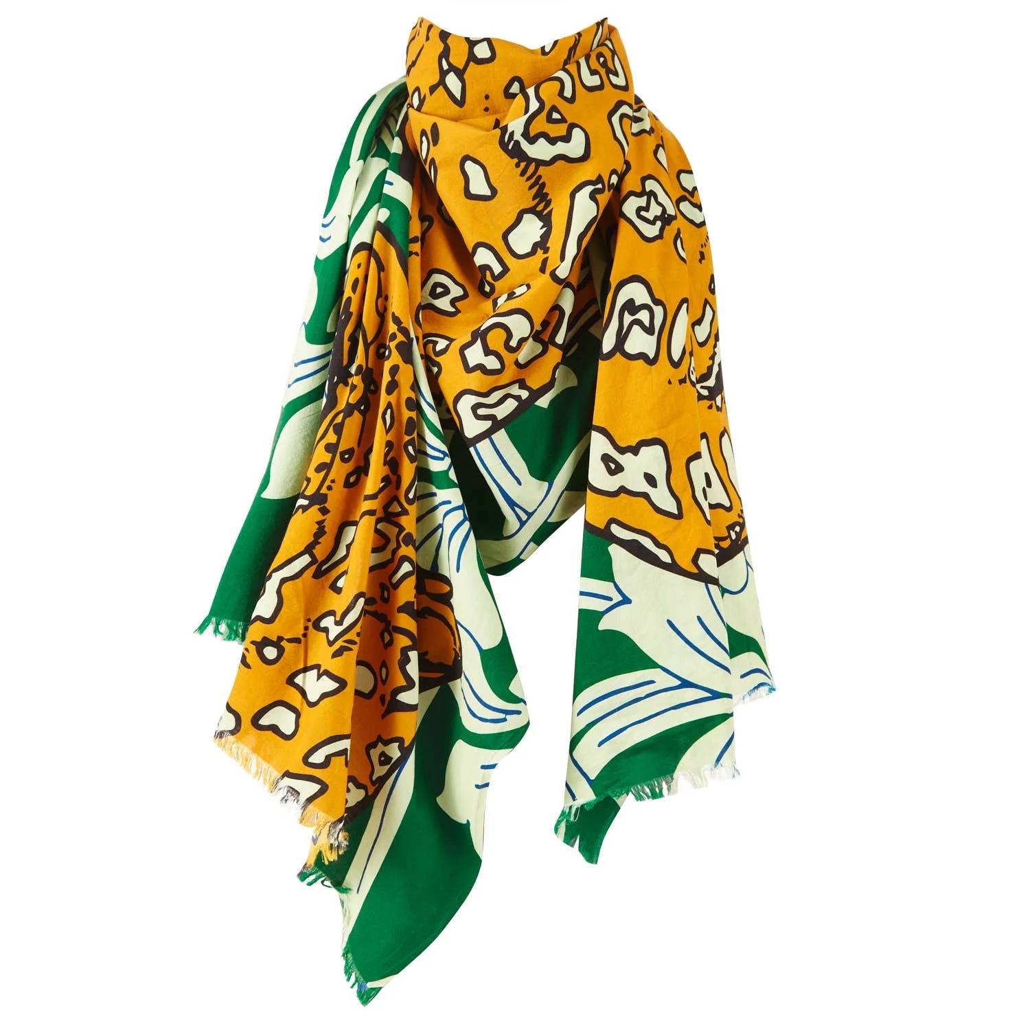 Thomas Paul - Women's Leopard Jungle Voile Shawl
