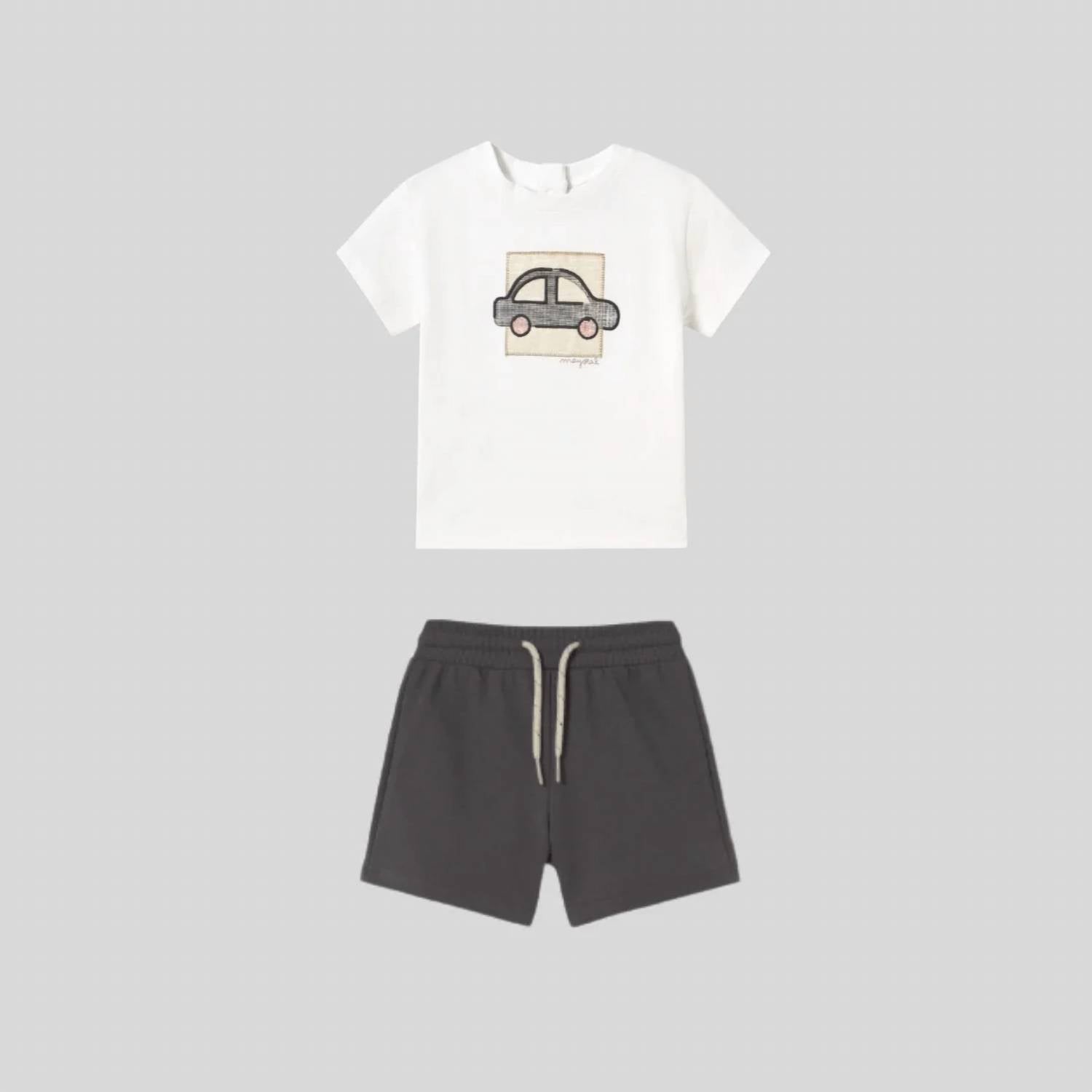 Mayoral - Boy's Car Applique Tee And Shorts Set