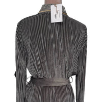 Pol - Embroidered Pleated Kimono Robe