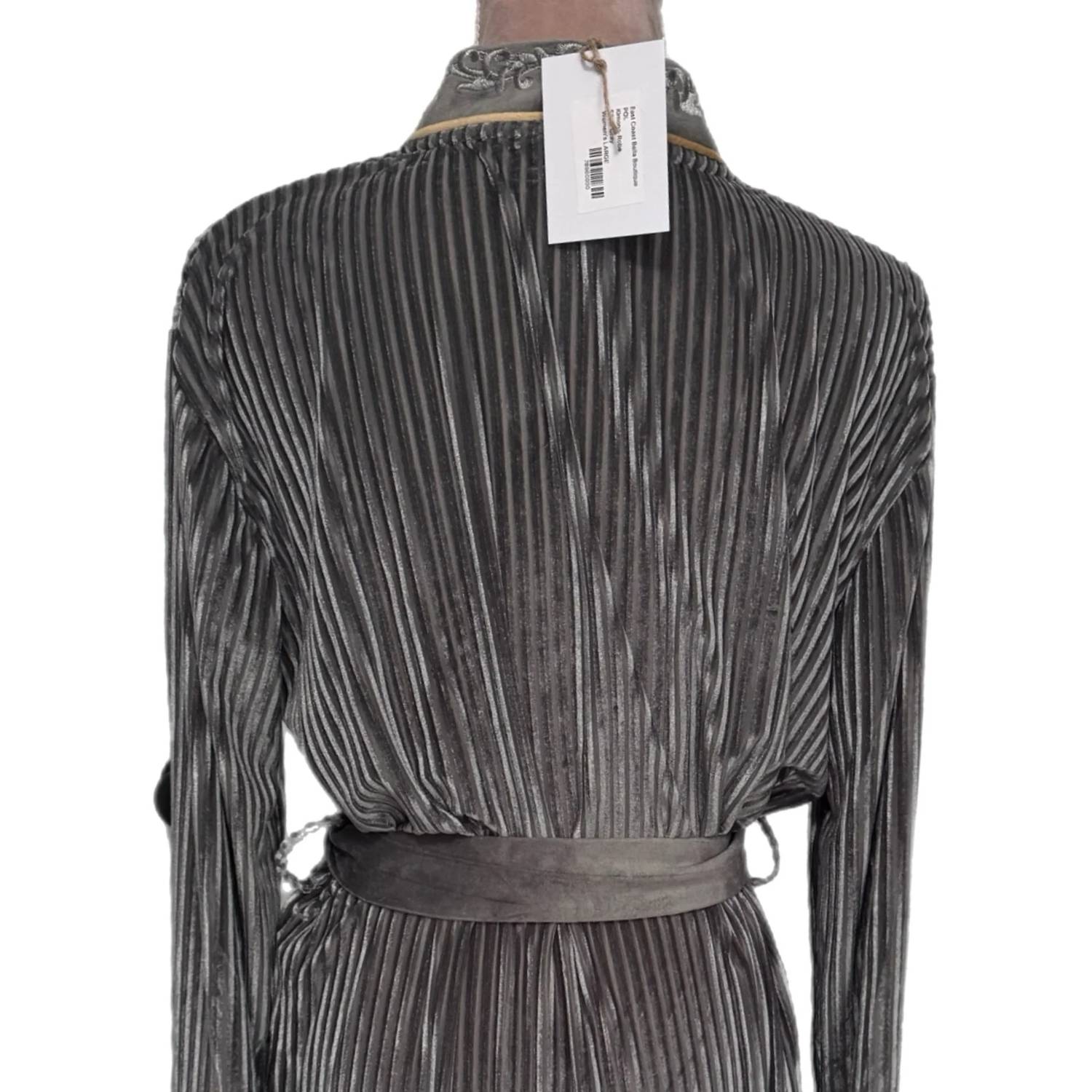 Pol - Embroidered Pleated Kimono Robe