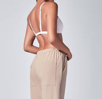 HEROINE SPORT Little Base Sleek Sports Bra in white - women's intimate - detail view