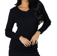 Angel Apparel - Braided V-Neck Sweater