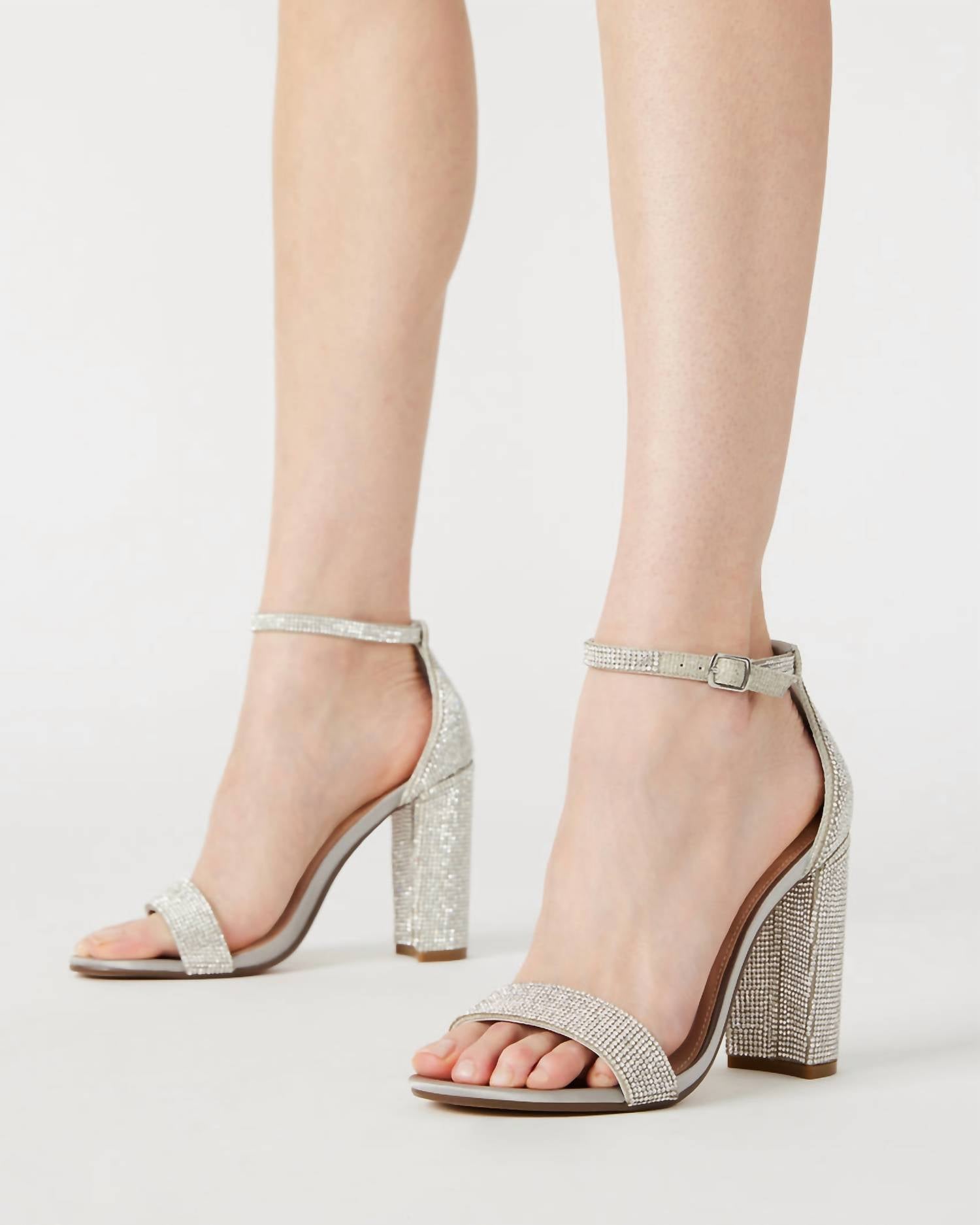 Steve Madden - Women's Carrson Rhinestone Heeled Sandal