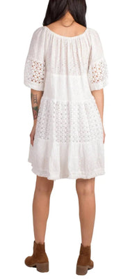GIGI MODA Essenza Mini Dress in white - women's dress - detail view