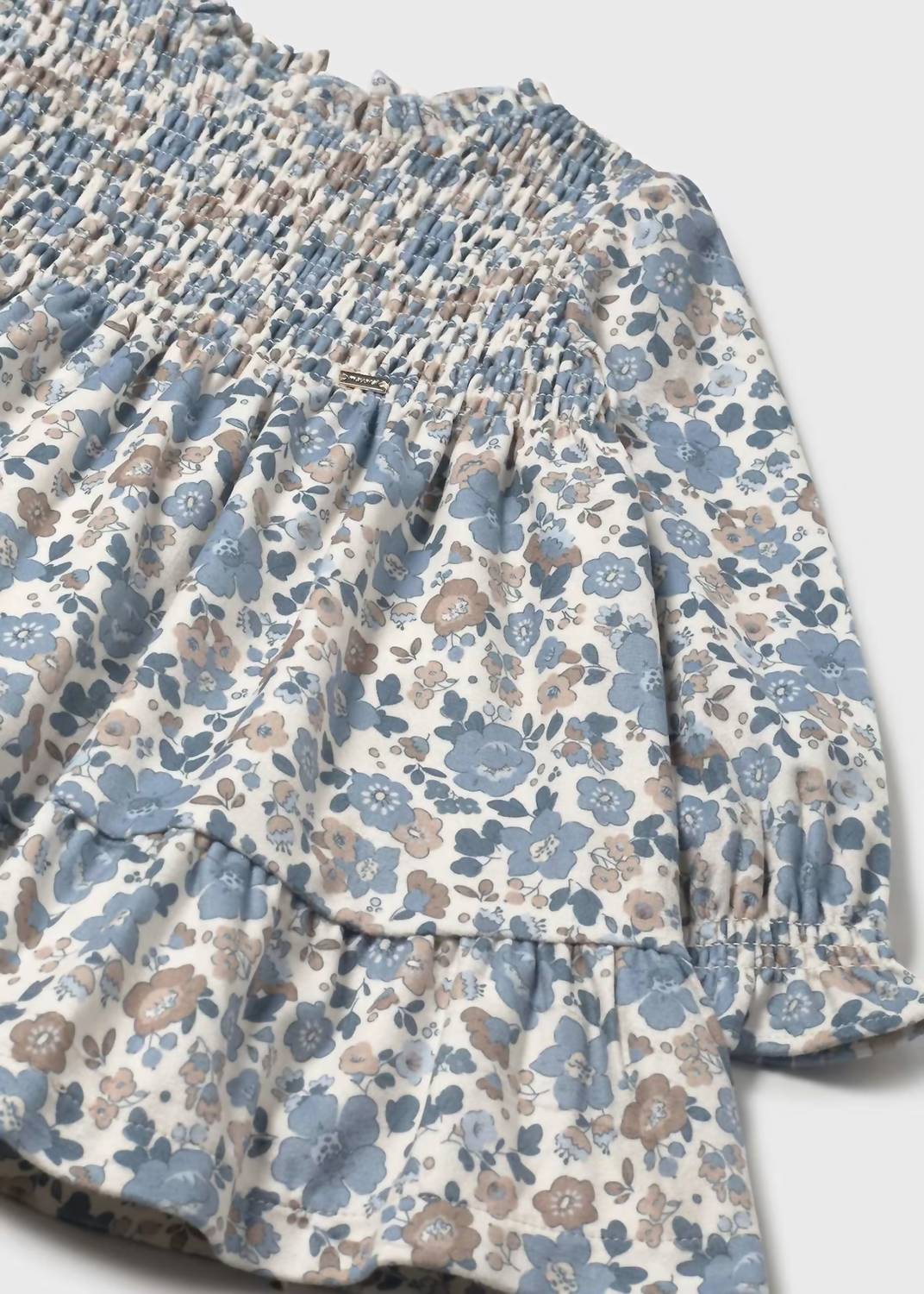 Mayoral - Girls Printed Velvet Dress