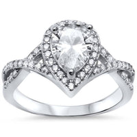 Starlette Women's Clara Teardrop Engagement Ring in white - women's jewelry