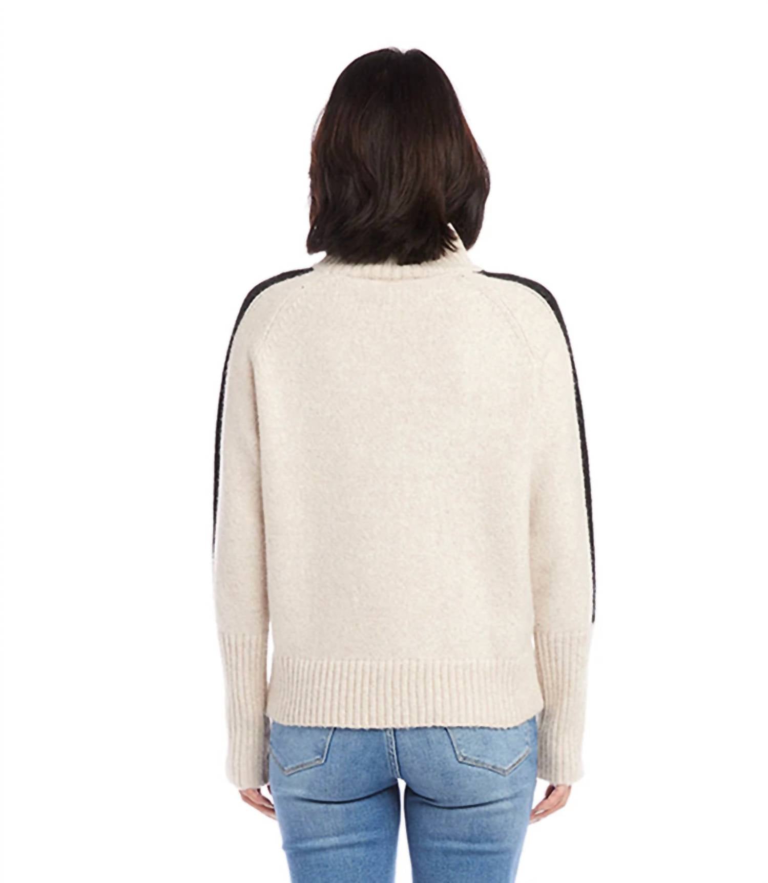 Karen Kane - Maxine Turtleneck Racing Stripe Sweater