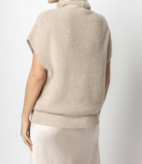 Lilla P - Cashmere Blend Ribbed Turtleneck Sweater