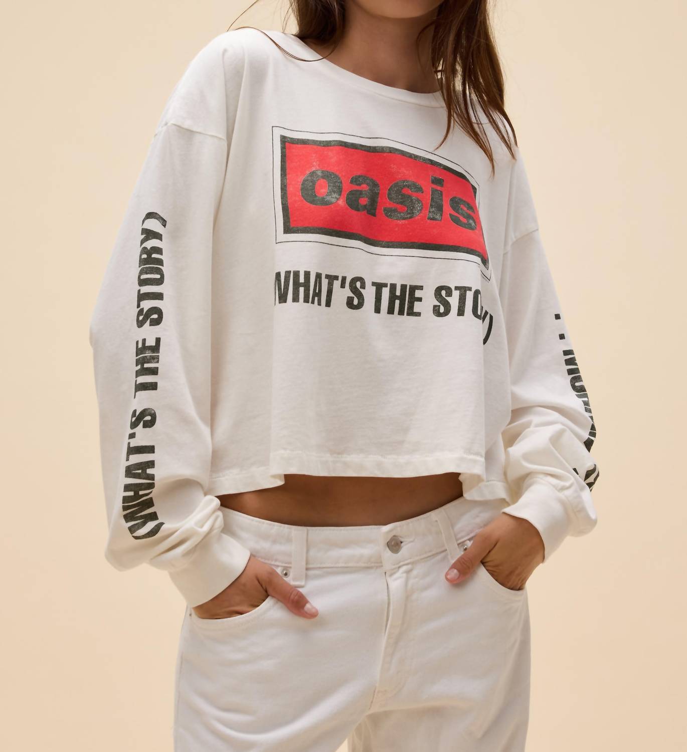 Daydreamer - Oasis Morning Glory Crop Long Sleeve Top