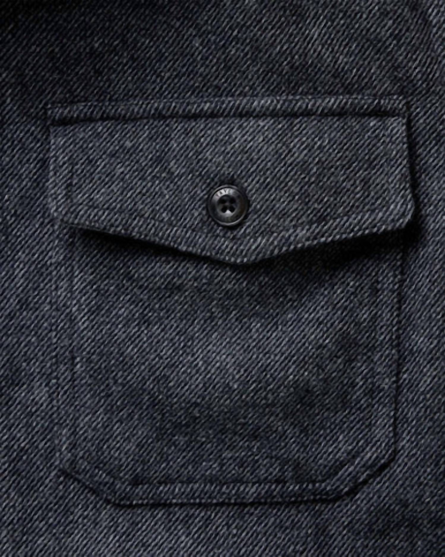 Taylor Stitch Men's Cpo Shirt in heather slate twill - men's long sleeve top - view 4