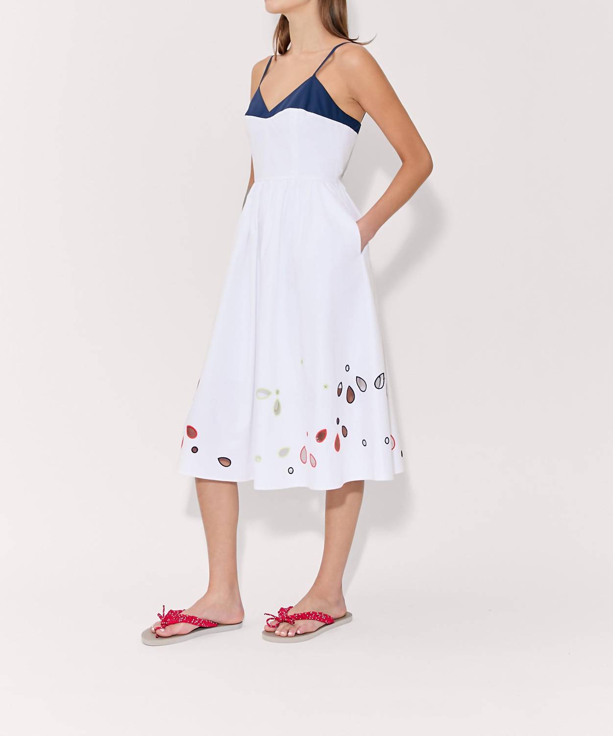 Rosie Assoulin - Undress Eyelet Cotton Poplin Midi Dress