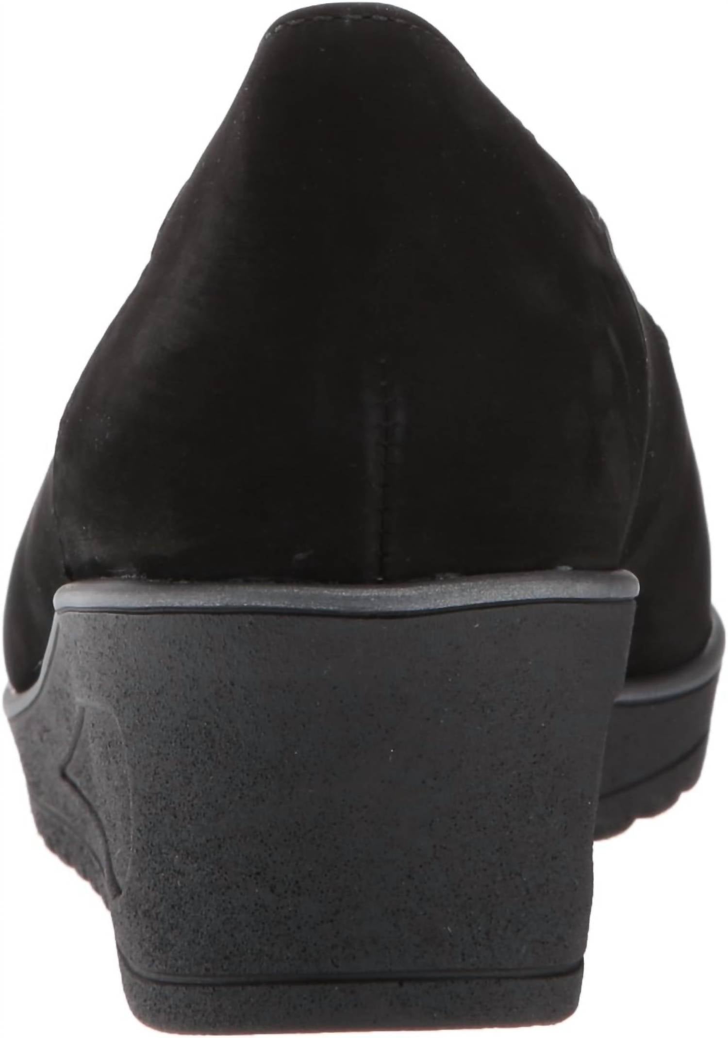 Ara Women's Haddie Wedge Slip On Shoe in black - women's shoe - view 5