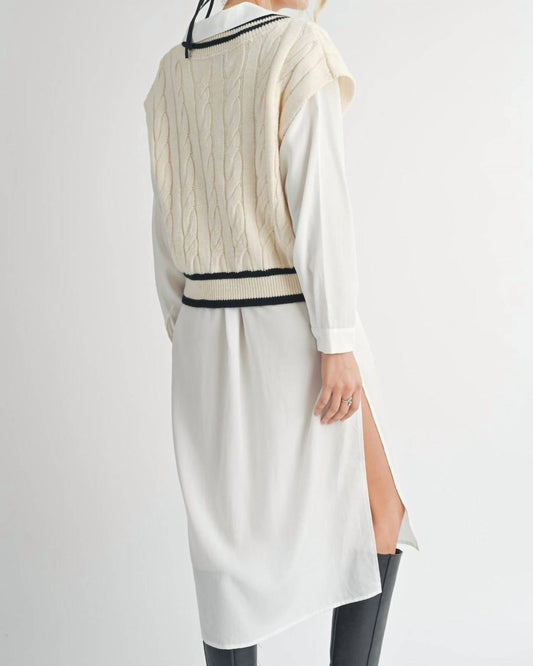 Sadie & Sage - Tara V-neck Cable Sweater