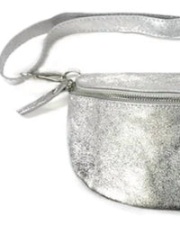 BC Handbags Women's Sol Leather Bag in silver - women's bag - detail view