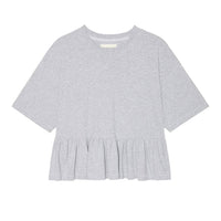 The Great. - Oversized Ruffle Peplum Tee