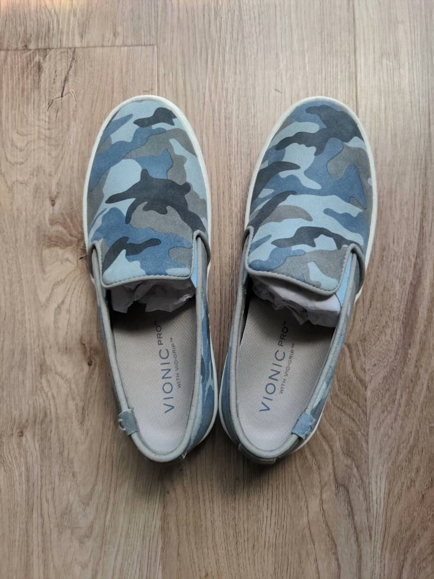 VIONIC Women's Avery Camo Slip On Sneakers in light blue - women's sneaker - view 4