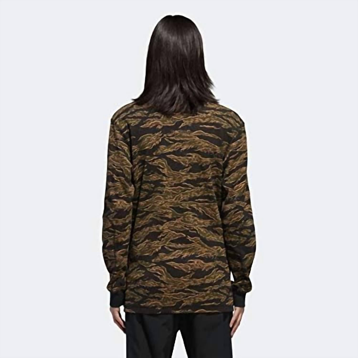 adidas Thermal Long Sleeve Tee in camo - men's long sleeve top - detail view