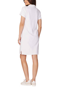 Bobi - Collar Short Sleeve Terry Polo Dress