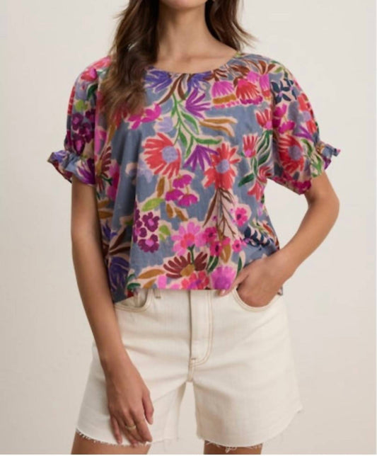 Velvet By Graham & Spencer - Delilah Floral Short Sleeve Top