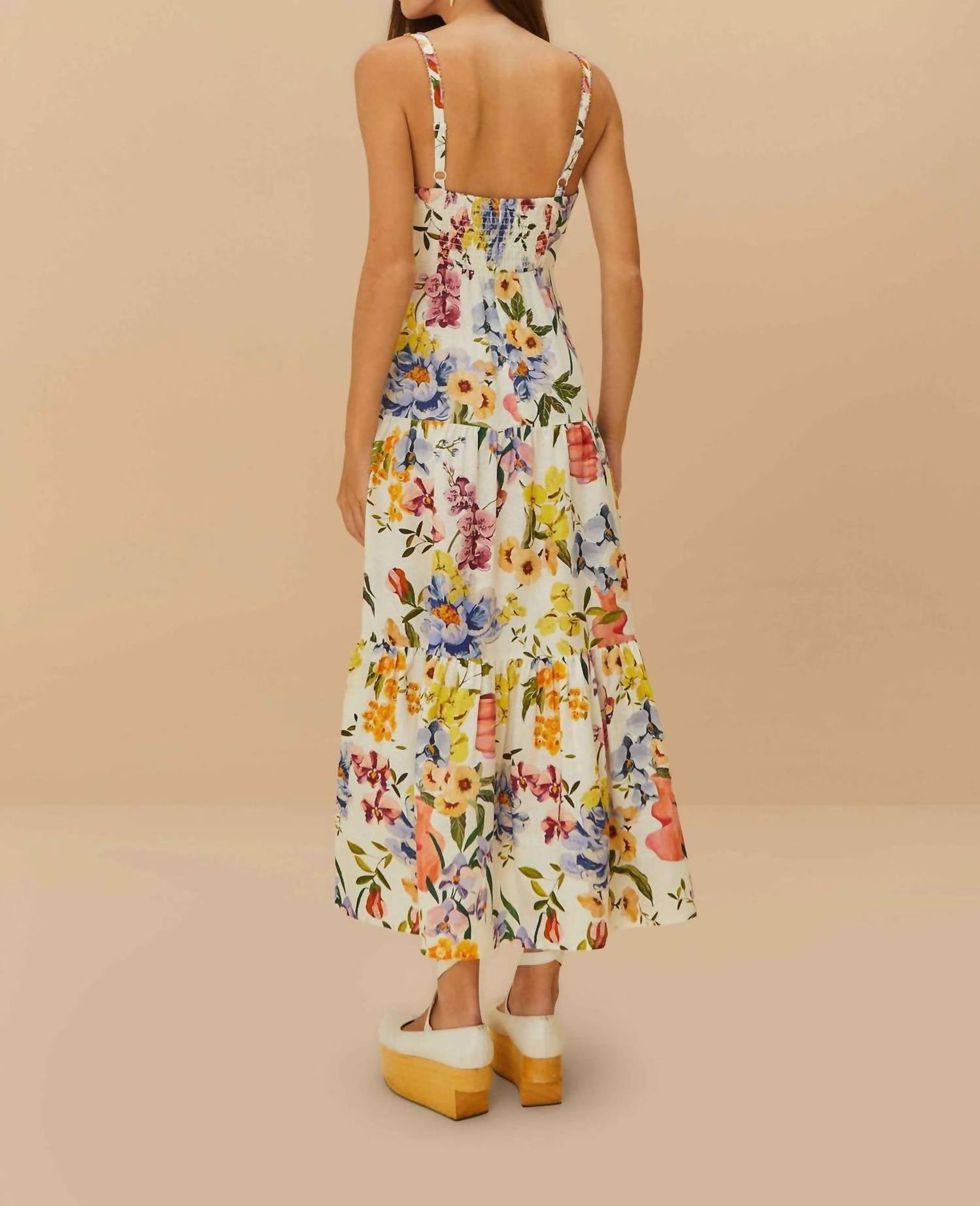 Farm Rio - Floral Sleeveless Maxi Dress