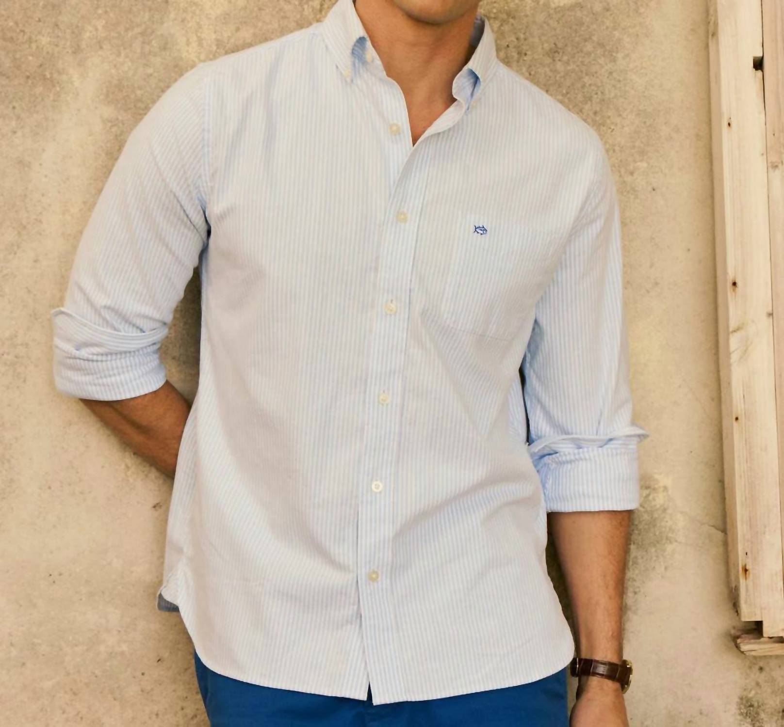Southern Tide - Men's Harborview Charleston Oxford Stripe Sport Shirt