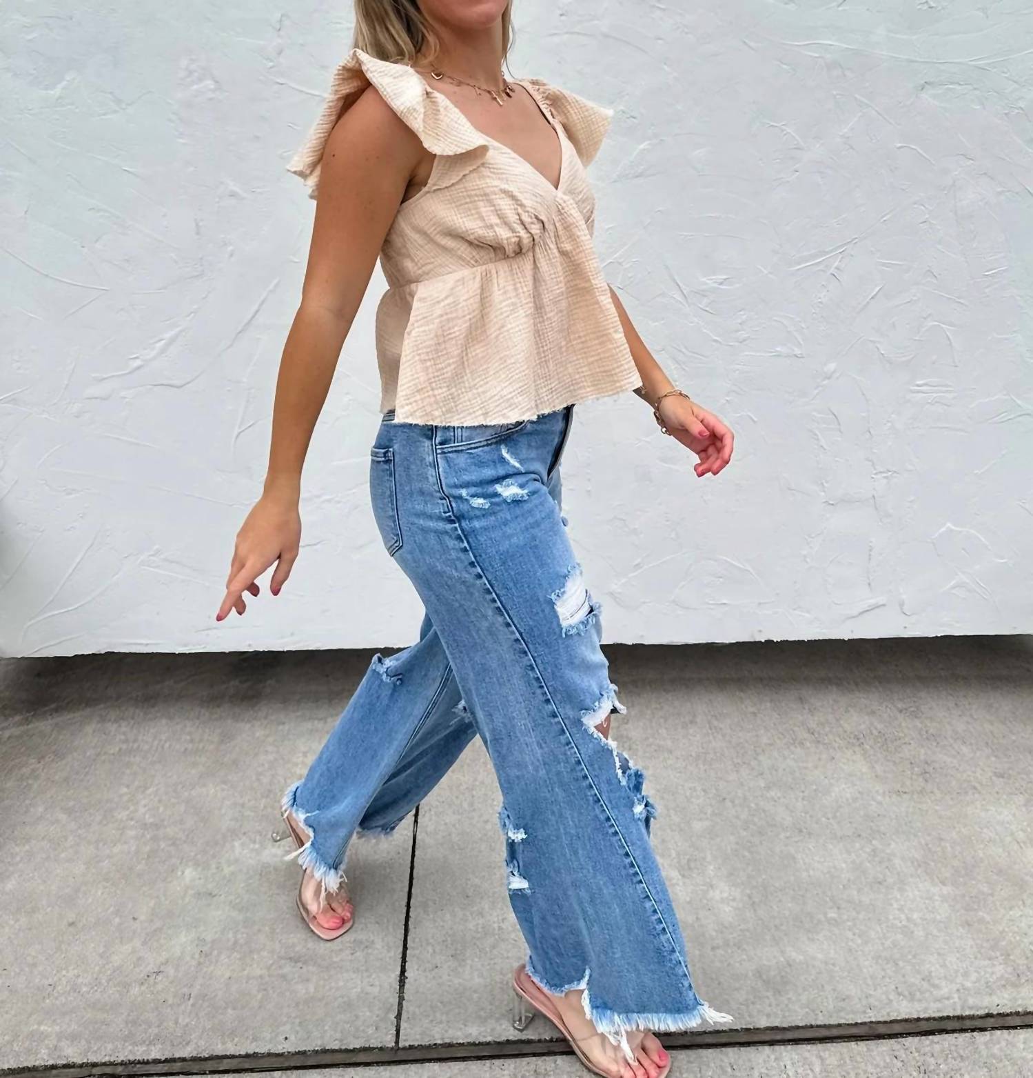Blakeley - Drew Distressed Dad Jeans