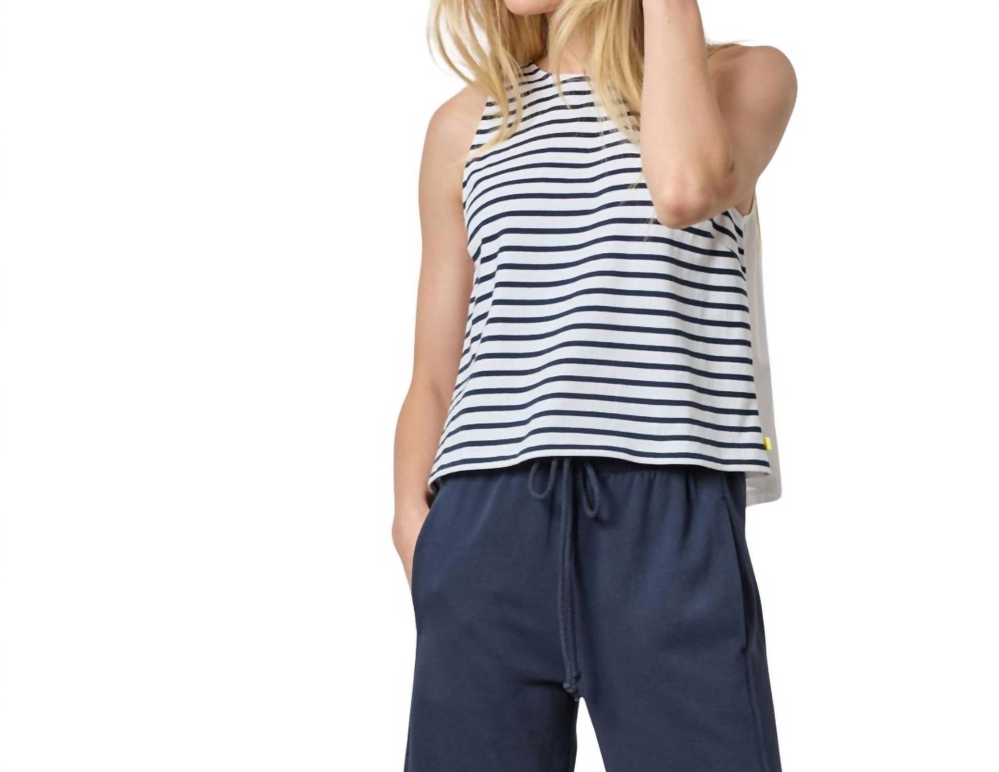 Lilla P - Mixed Media Tank Top