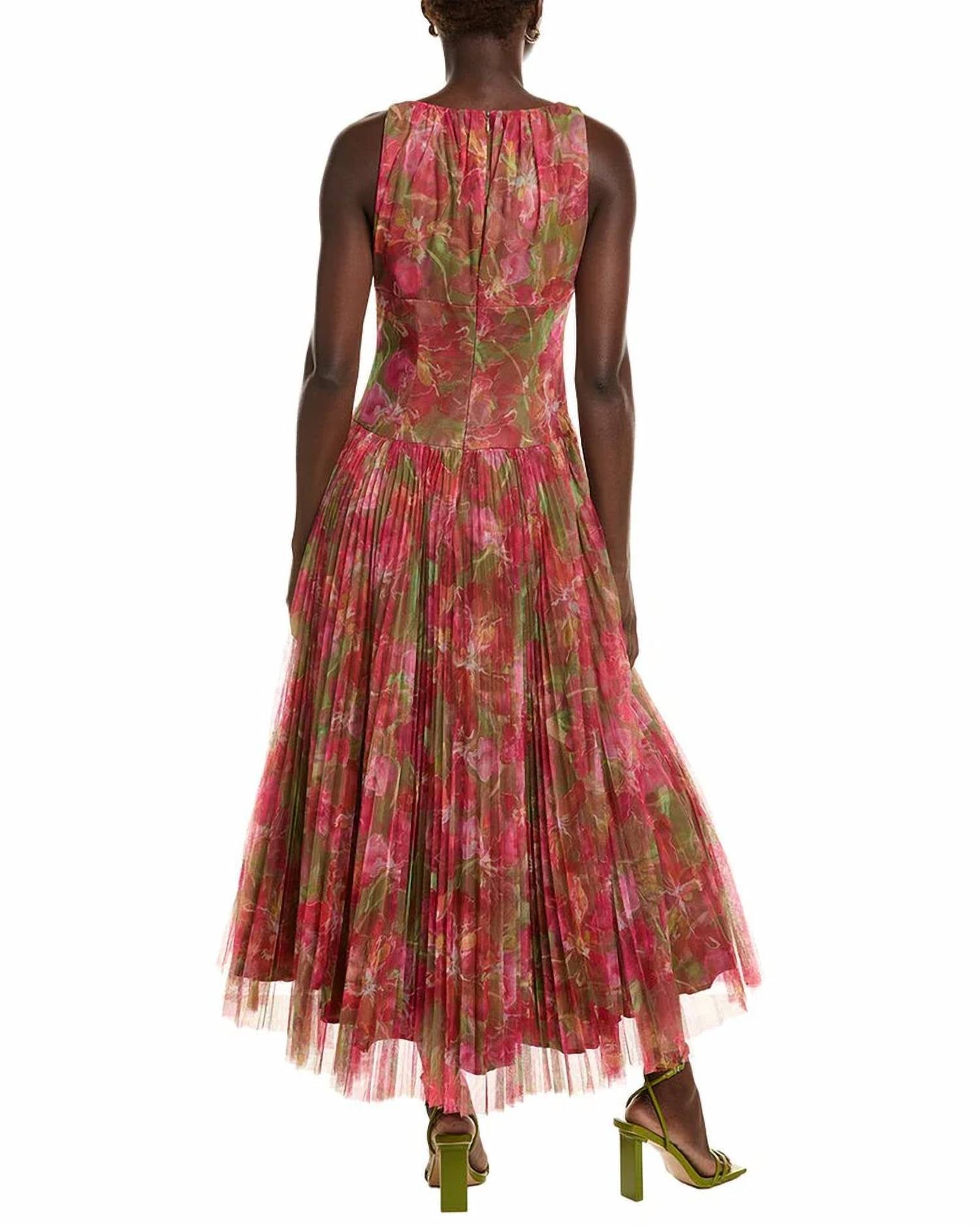 Hutch - Eliana Floral Pleated Gown