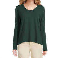 Elliott Lauren - Long Sleeve V-neck Knit Top