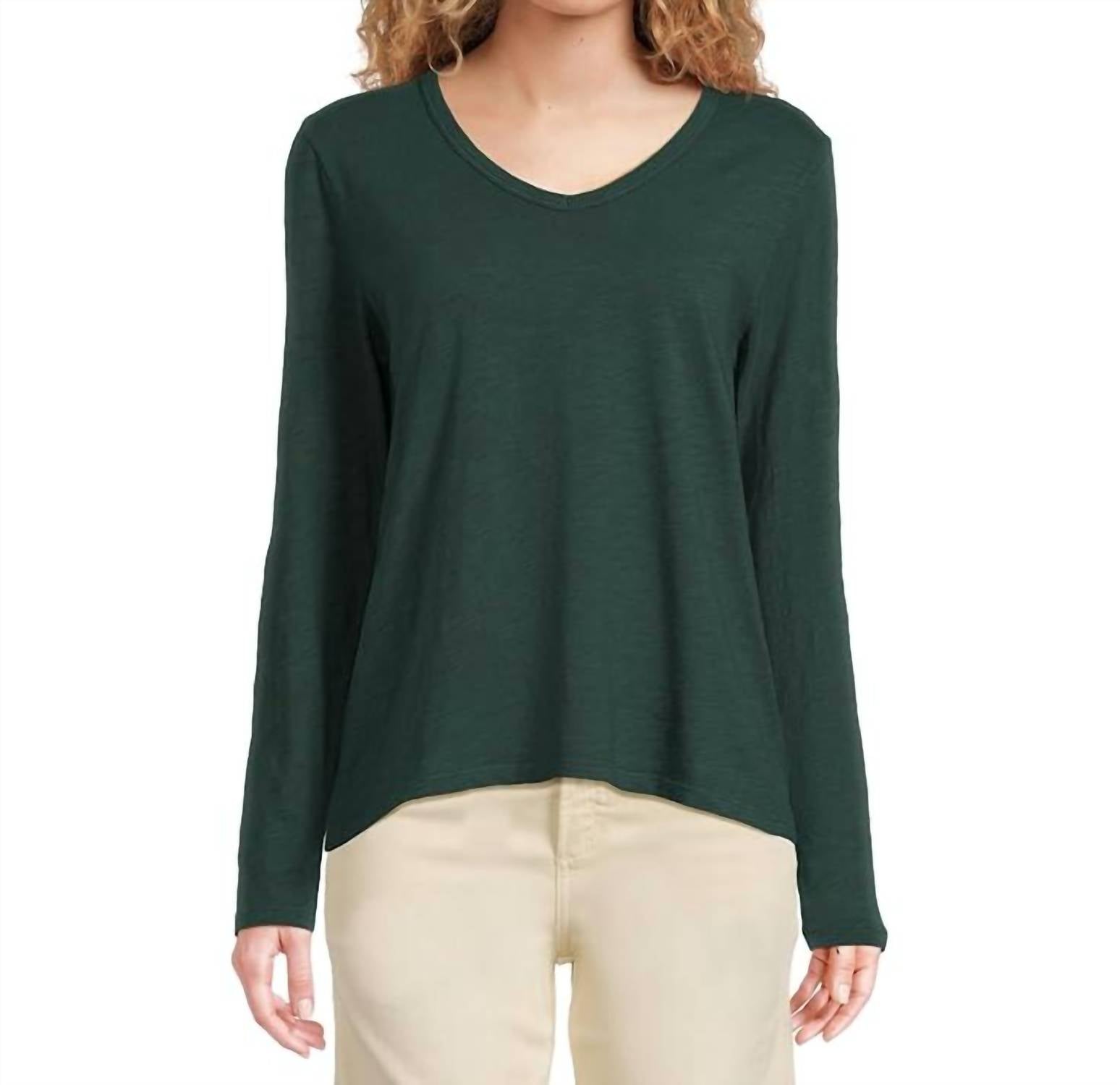 Elliott Lauren - Long Sleeve V-neck Knit Top