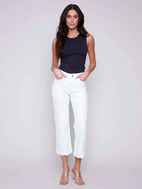 Charlie B - Regular Rise Straight Leg Scallop Hem Jean