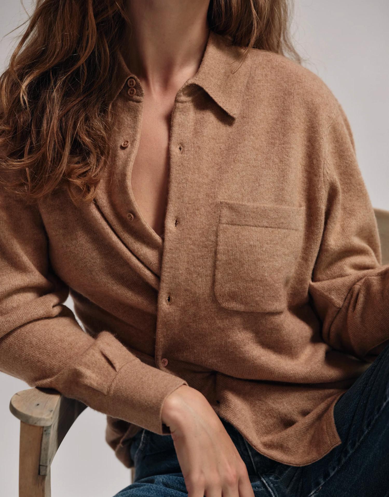 Cissa - Button Down Cashmere Sweater