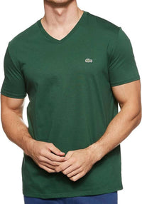 Lacoste - Short Sleeve V-neck Pima Jersey T-shirt