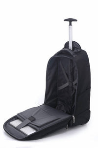 Eco Style Men's Exec Rolling Backpack in black - men's bag - alternate view