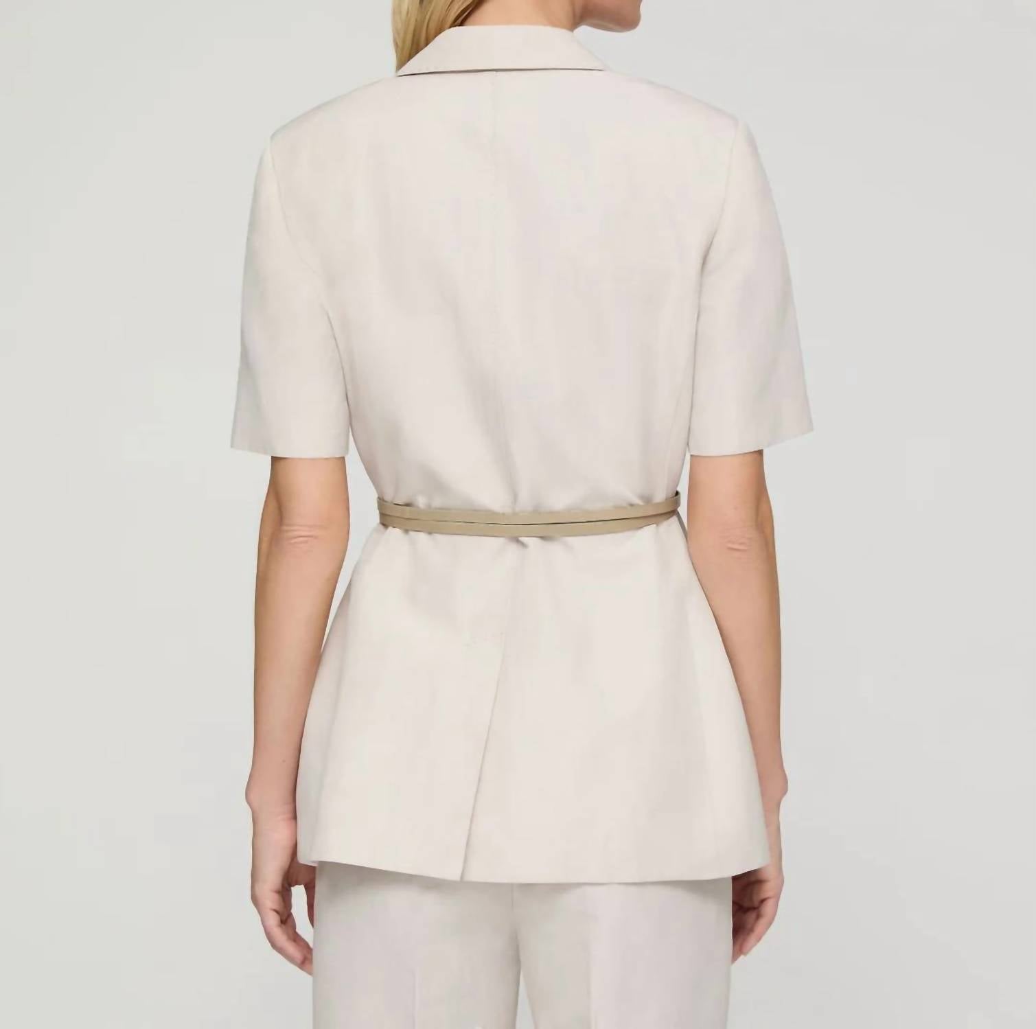 Lafayette 148 - Short Sleeves Blazer with Belt