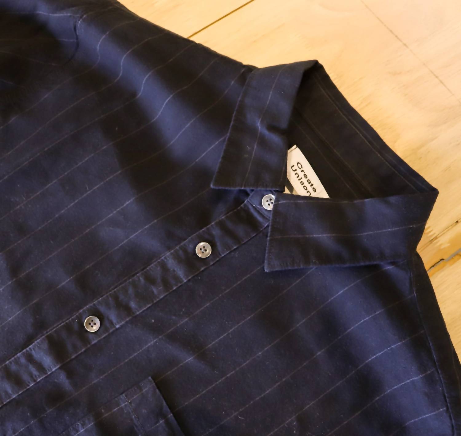 Unison Clothing - Men's Chalkstripe Long Sleeve Woven Shirt
