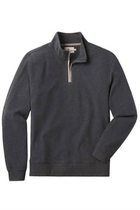 The Normal Brand Puremeso Weekend Quarterzip Sweatshirt in charcoal - men's shirt - alternate view