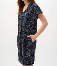 Joseph Ribkoff - Abstract Print Trapeze Dress
