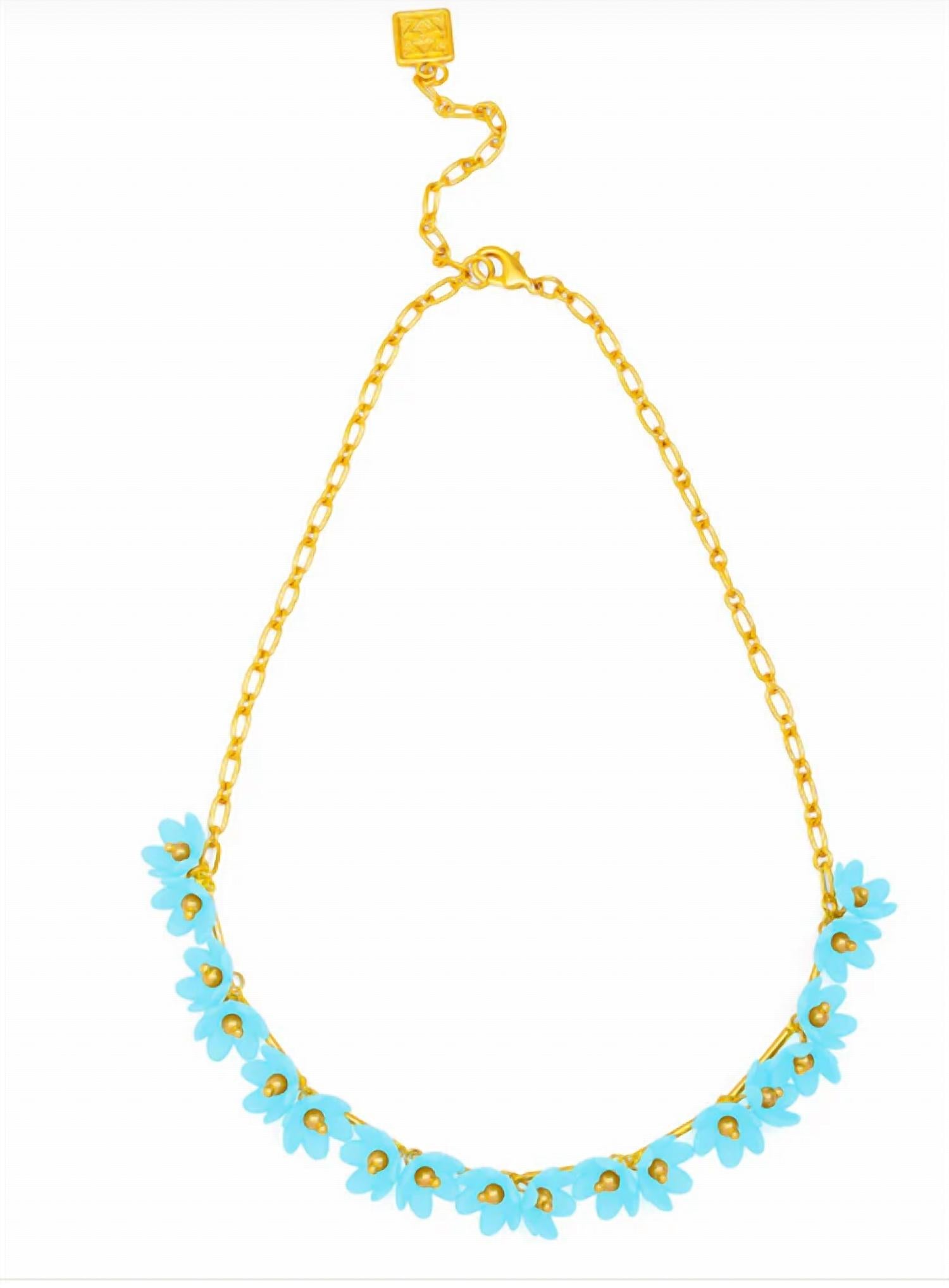 Zenzii - Women's Petite Flower Cluster Necklace