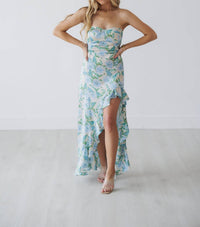 DRESS FORUM Amira Dress in blue multi - women's dress