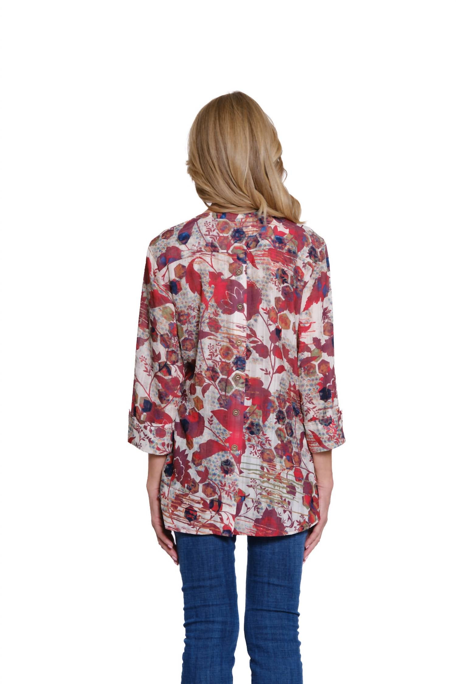 Multiples - 3/4 Sleeve Hi-low Top