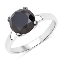 Diana M Jewels - Women's Round Natural Black Diamond Fashion Ring (33.00 Ct) - Grand