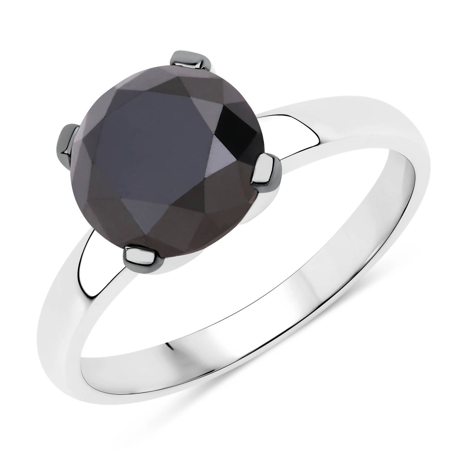 Diana M Jewels - Women's Round Natural Black Diamond Fashion Ring (33.00 Ct) - Grand