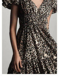 Hope For Flowers - Shirred Bodice Tiered Peasant Midi Dress