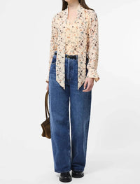 French Connection - Leithia Wispy Chiffon Neck Tie Top